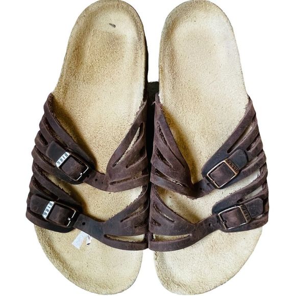 Birkenstock Brown Granada Mocha Strappy Sandals SZ 7-7.5 - Picture 5 of 14